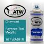 Preview: Chevrolet, Fayence Teal Metallic, 16 / WA691R: 400ml Sprühdose, von ATW Autoteile West.